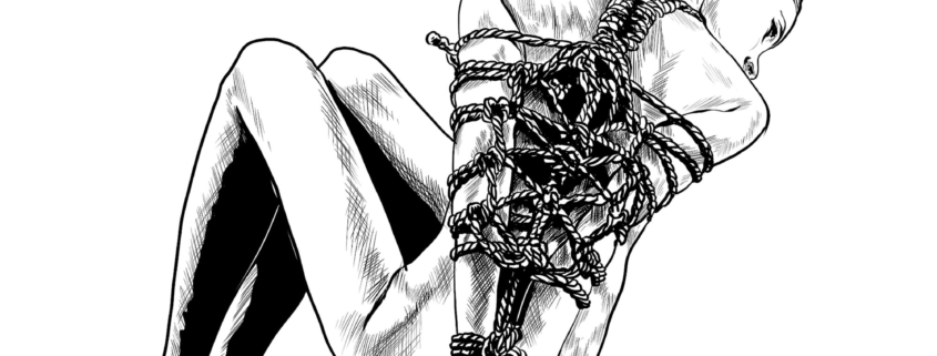 Sketch of woman in bondage